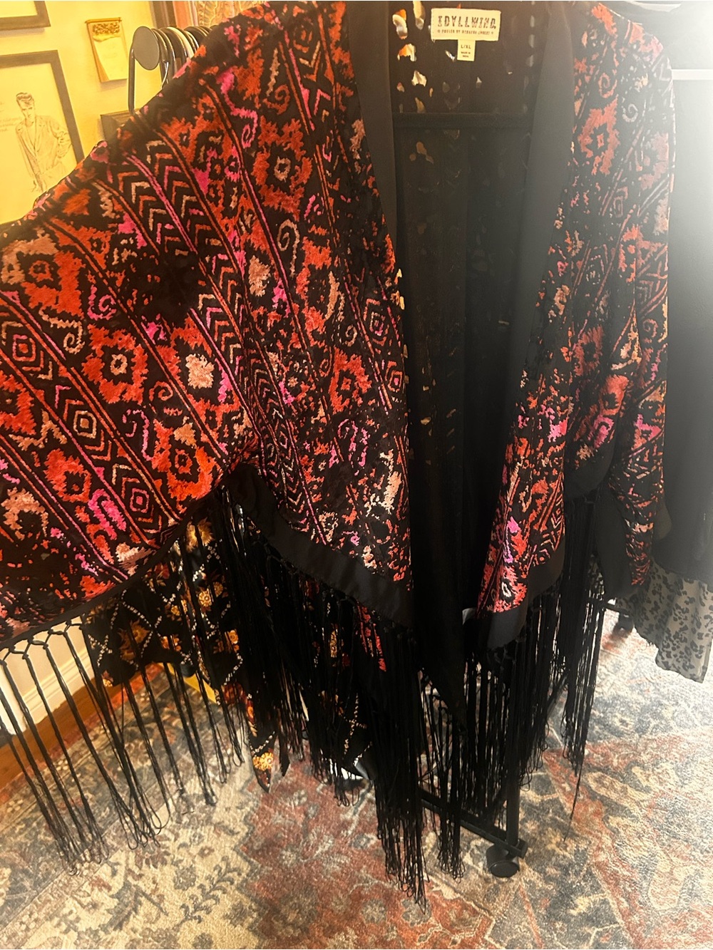 Idyllwind Burnout velvet Fringe Kimono